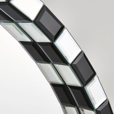 Dunelm Monochrome Mosaic Edge Round Wall Mirror