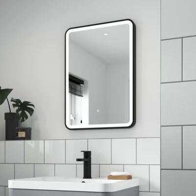 Dunelm LED Framed Mirror Matt Black