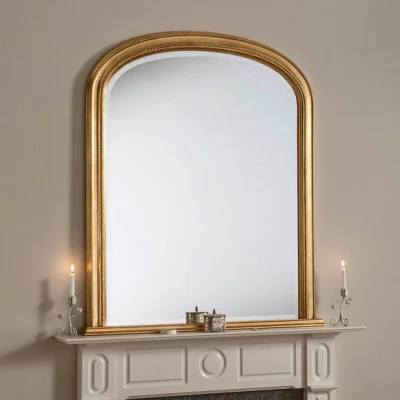 Dunelm Yearn Beaded Mantle Mirror Gold Effect Gold