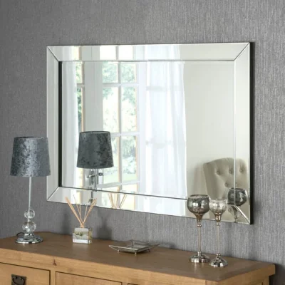 Dunelm Return - Yearn Angled Rectangle Overmantel Wall Mirror