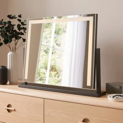 Dunelm Rectangle Light Up Dressing Table Mirror