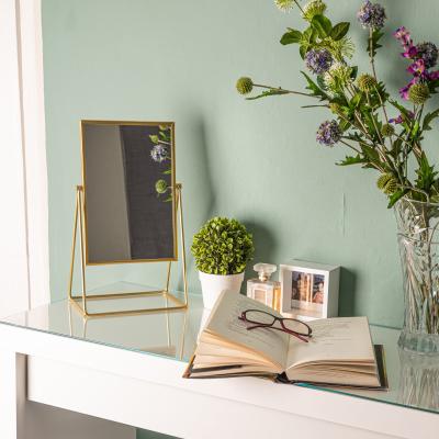 Dunelm Harbour Housewares Free Standing Dressing Table Mirror Gold
