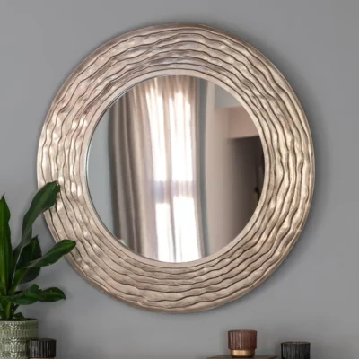 Dunelm Cedar and Sage Aurelia Round Wall Mirror