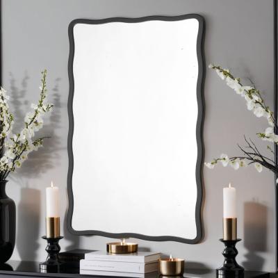 Dunelm Yearn Wavy Rectangle Wall Mirror Black
