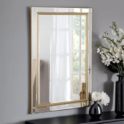 Dunelm Yearn Classic Rectangle Wall Mirror Gold