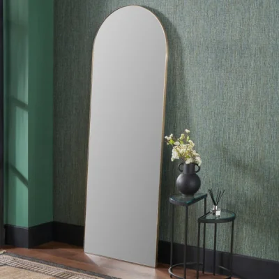 Dunelm Slim Frame Arch Leaner Mirror Black