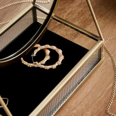 Dunelm Industrial Gold Oval Dressing Table Mirror