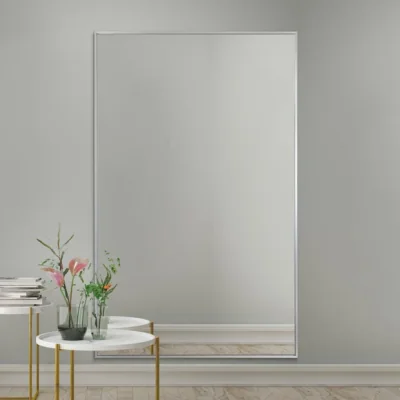 Dunelm Artus Aluminium Edged Wide Wall Leaner Mirror Silver