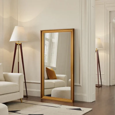 Dunelm Yearn Beaded Classic Framed Bevelled Full Length Wall Mirror