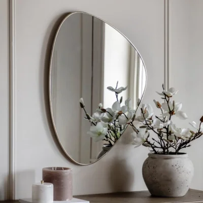 Dunelm Cedar and Sage Metro Pebble Wall Mirror