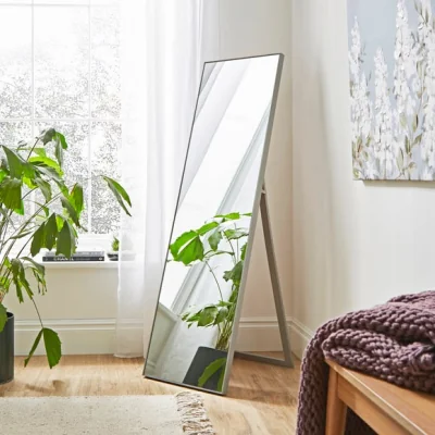 Dunelm Free Standing Mirror, Grey 150 x 40cm Grey