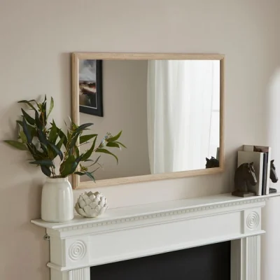 Dunelm Sandi Stone Effect Rectangle Overmantel Wall Mirror