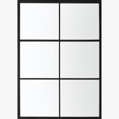Dunelm Kyre Indoor Outdoor Rectangle Mirror, Black 100cm x 70cm Black