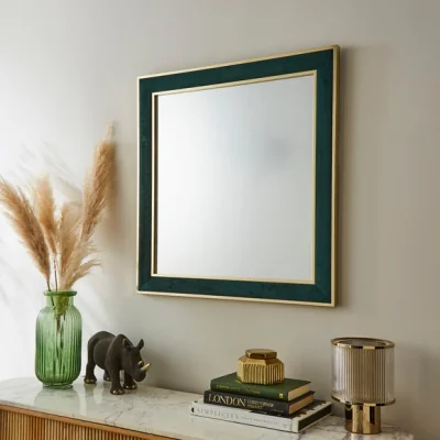 Dunelm Velour Fabric Rectangle Wall Mirror