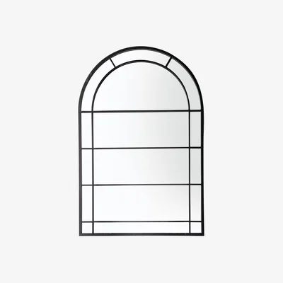 Dunelm Priston Indoor Outdoor Mirror, Black 90cm x 135cm Black