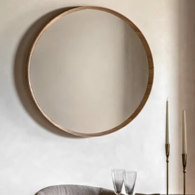 Dunelm Cedar and Sage Haven Round Wall Mirror