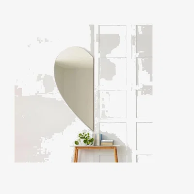Dunelm Wing Frameless Left Half Heart Wall Mirror