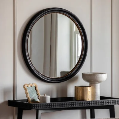 Dunelm Cedar and Sage Siena Round Wall Mirror