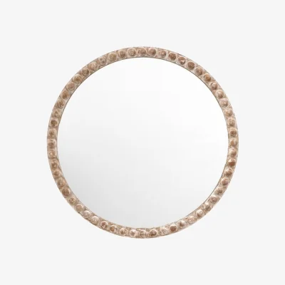 Dunelm Cedar and Sage Lio Round Wall Mirror
