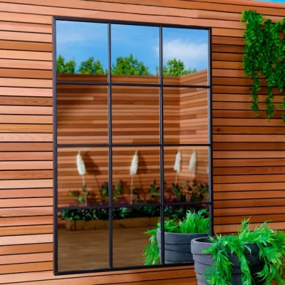 Dunelm Charles Bentley Large Industrial Window Indoor Outdoor Mirror