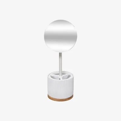 Dunelm Modern Mirror and Organiser White