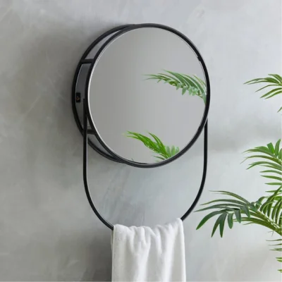 Dunelm Elements Matte Black Storage Mirror Black