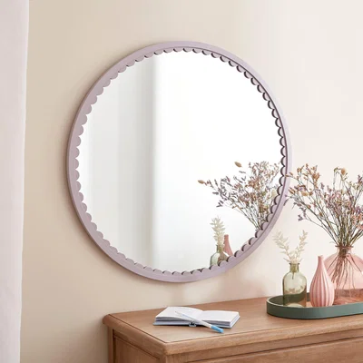 Dunelm Remi Scalloped Round Wall Mirror