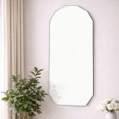 Dunelm Livia Luxe Bevelled Edge Oval Full Length Wall Mirror