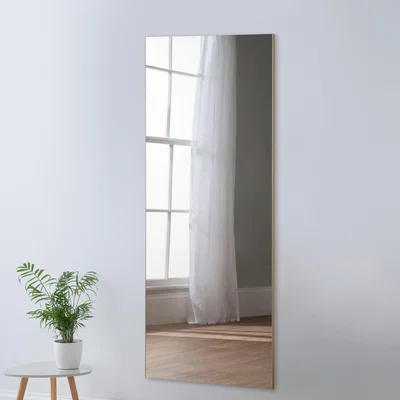 Dunelm Yearn Seamless Rectangle Full Length Wall Mirror Gold
