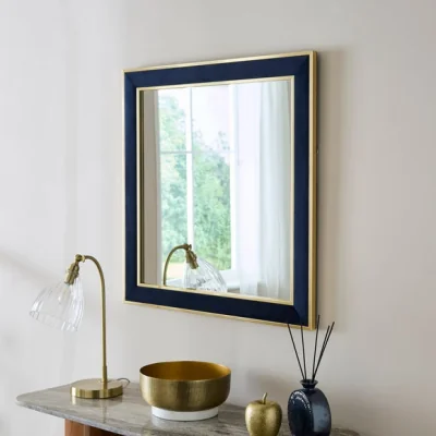 Dunelm Velour Fabric Rectangle Wall Mirror