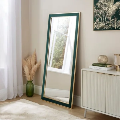 Dunelm Velour Fabric Full Length Leaner Mirror