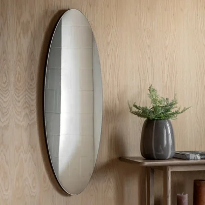 Dunelm Cedar and Sage Zenora Elipse Wall Mirror