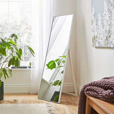 Dunelm Free Standing Mirror, White 150x40cm White
