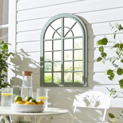 Dunelm Indoor Outdoor Arched Window Wall Mirror