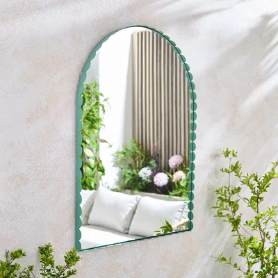 Dunelm Scalloped Arched Indoor Outdoor Wall Mirror