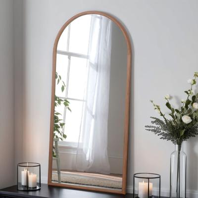 Dunelm Yearn Solid Oak Arched Full Length Leaner Wall Mirror Natural