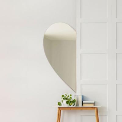 Dunelm Wing Frameless Left Half Heart Wall Mirror
