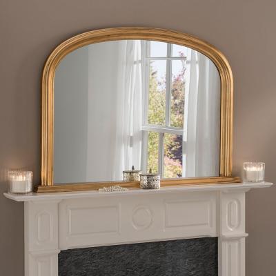 Dunelm Return - Yearn Contemporary Overmantle Wall Mirror, Gold