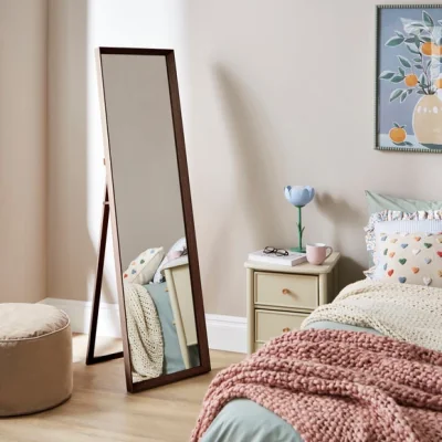 Dunelm Wood Veneer Full Length Freestanding Mirror