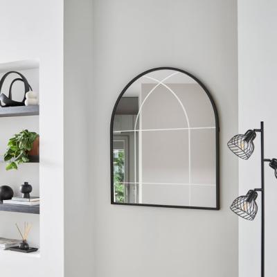 Dunelm Cora Arched Etched Window Wall Mirror