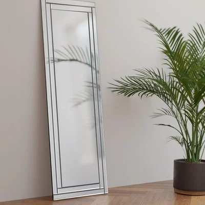 Dunelm Deco Frameless Bevelled Full Length Leaner Mirror