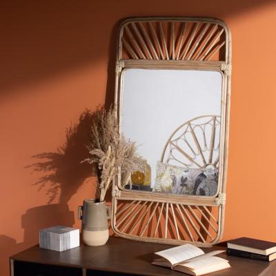 Dunelm Ouko Rattan Rectangle Wall Mirror