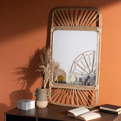 Dunelm Ouko Rattan Rectangle Wall Mirror