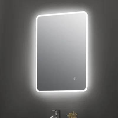 Dunelm Ambient LED Curved Border Mirror Silver