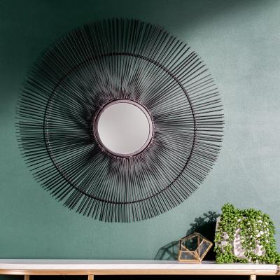 Dunelm Paoletti Round Black Wire Wall Mirror
