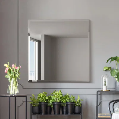 Dunelm Moderni Bevelled Square Wall Mirror