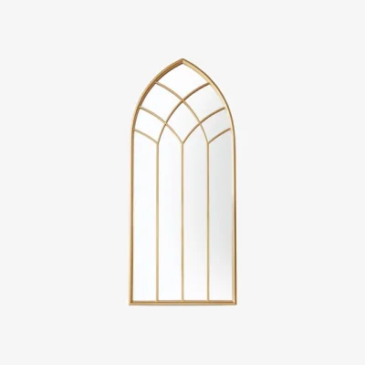 Dunelm Keekle Indoor Outdoor Mirror, Gold Effect Effect 115cm x 50cm Gold