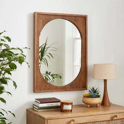 Dunelm Khari Mango Wood Rectangle Wall Mirror