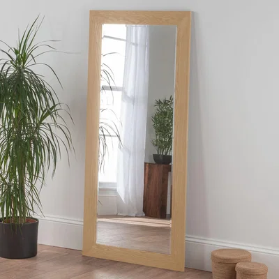 Dunelm Yearn Oak Effect Full Length Wall Mirror Natural