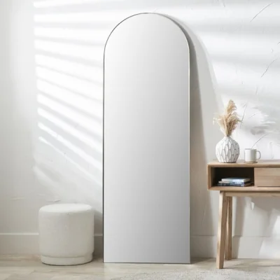 Dunelm Slim Frame Arch Leaner Mirror Silver